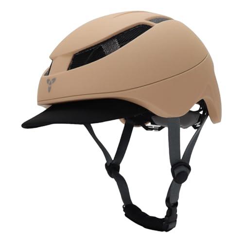 FewNvWa Casco Ecuestre con Diseño Transpirable Y Ligero Casco de Protección Ajustable para Equitación Gorra Lavable Fácil Equipo Resistente de Equitación, MarrÓn