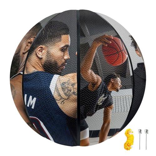 Kinetora Balón de Baloncesto Personalizado con Nombre/Foto, Recuerdos Personalizados para Cumpleaños, Regalo para la Vuelta al Cole, Regalo para el Entrenador (Estilo1)