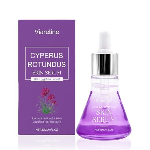 Aceite Post Eliminación Del Vello,Aceite de Cyperus Rotundus 30 ml,Aceite de Cyperus Rotundus,hidrata,Calma La Piel,Reduce el Crecimiento de Vello No Deseado (Púrpura)