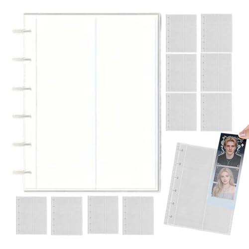 Álbum para Tiras de Fotos - Fundas Transparentes Coleccionables,Soporte para Fotos de Cabina 2x6 cm - para Recuerdos de Pareja, Bodas, Niños y Adultos