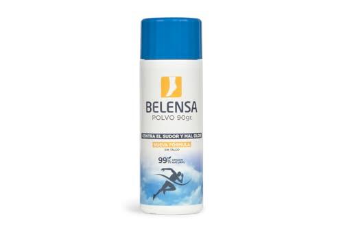 Belensa Polvo 90 gr - Desodorante Pies - Eliminador Olores Calzado - Antitranspirante Natural Pies - Gran Absorción - Efecto Antimicrobiano - Sin Irritaciones - Sin Talco - Lensa