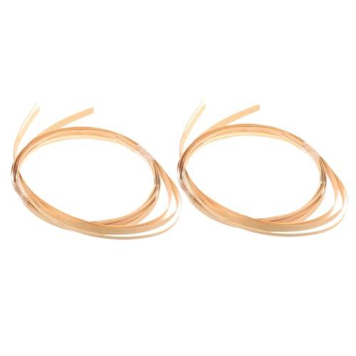 FELTECHELECTR Tiras de Bambú Flexibles para Artesanía y Tejido de Cestas, Material Natural Beige Buena Resistencia, 2 Paquetes para Manualidades y Adornos