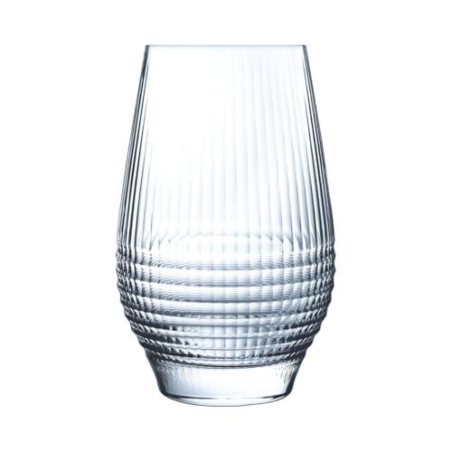 Arcoroc Disco Caja 6 Vasos Altos Cristal Glass 45cl Cristalin Apto Frigorífico Ecológico