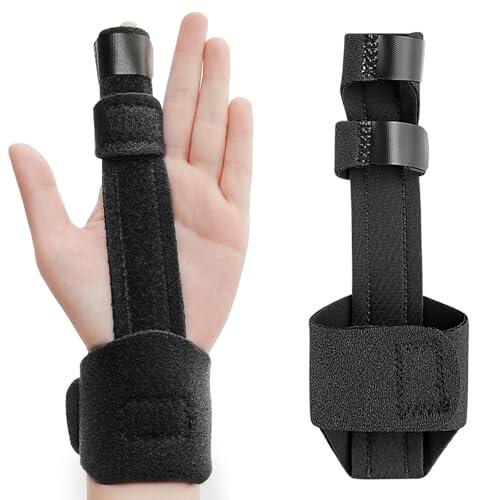 MNYXIS 1 pcs Férula de Dedo En Gatillo, Férula de Dedo Mano, Férula Ajustable, Soporte Inmovilizador para Dedo Roto, Esguinces, Artritis, Tendinitis, Mano Derecha e Izquierda