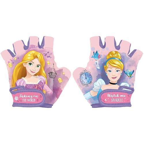 sarcia.eu Disney Princess Guantes Protectores para niños para Bicicletas y patinetes, Cierres de Gancho y Bucle, para niñas (Disney Princess)