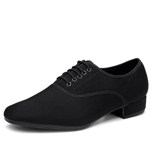 LYXYGMV Zapatos De Baile Latino De Salón, Zapatos De Jazz For Hombre, Zapatillas De Tacón Bajo For Practicar Baile. para Bailes Latinos(Polyurethane,47)