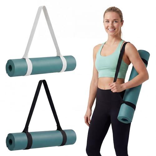 2 correas ajustables para esterilla de yoga, esterilla de yoga, correa de transporte, esterilla de yoga, correas de transporte para esterillas de fitness, esterilla de entrenamiento, esterilla de