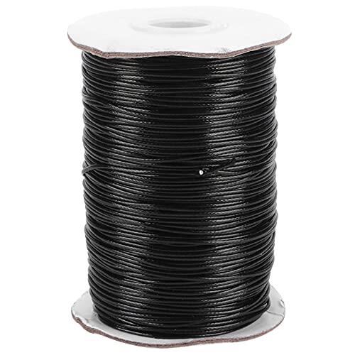 Cuerda de Cera de 1 mm x 160 m Hilo de Alambre Encerado Tejido a Mano para Bricolaje Respetuoso con el Medio Ambiente