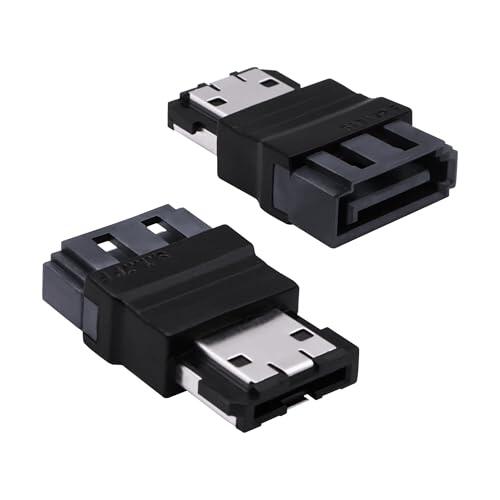 YARCHONN Adaptador SATA de 7 Pines Macho a ESATA Hembra para Disco Duro SSD, 2 Unidades