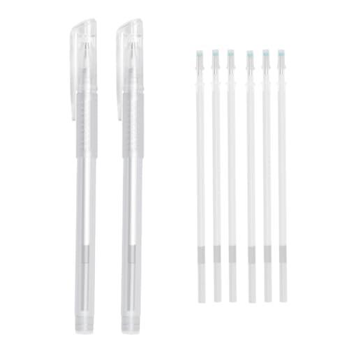 CATZUM 2 Unidades Marcador de Piel, Rotulador Quirúrgico para Maquillaje Permanente, Lápiz de Posicionamiento para Tatuajes y Piercings, con 6 Recambios, para Cejas, Labios y Arte Corporal (Blanco)