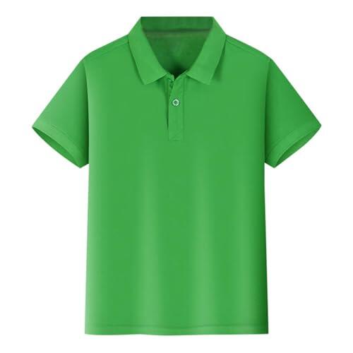 Generisch Polo para niños y niñas, manga corta, básico, monocolor, informal, deportivo, parte superior, corte regular, suave, cómodo, transpirable, tops de verano para el día a día y la escuela, GN1