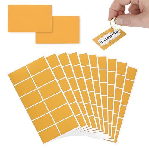 CraftWerk Pegatinas para rascar y rascar, color dorado, paquete de 120 unidades, 5,6 x 3,5 cm