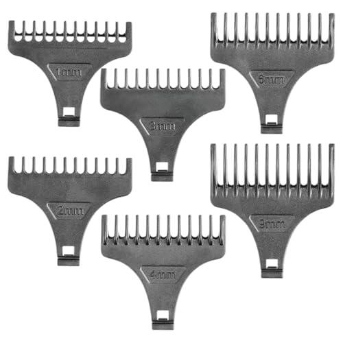 MOLZINY 6 Piezas Peine Límite para Cortapelos Peine Maquina Cortar Pelo Recortadores De Peine Guía Cubierta Protectora Cortadora Recortador Barba Kit de Peine Peluqueria (1-4 mm, 6 mm, 9 mm)