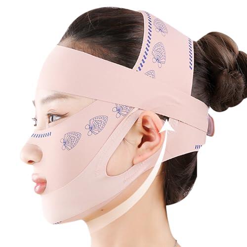 Elevador facial, cinta elástica ajustable V-Lift transpirable | Reductor de cuello doble - Para adultos Cuidado de la piel Diario Dormir Noche Viaje