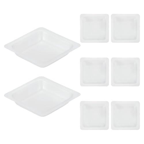 PATIKIL Barcos De Peso De Forma Cuadrada, 8Pcs Dosificador De Polvo Plástico 7mL Pequeñas Bandejas Desechables Para Balanza Bandejas De Peso Anti- Estáticas Fácil Para De En Blanco