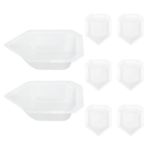 PATIKIL Barcos De Pesar En Forma De Barco, 8Pcs Dosificador De Polvo Plástico 500mL Bandejas Pequeñas Desechables Para Báscula Bandejas De Pesado Antiestáticas De Para De En Blanco