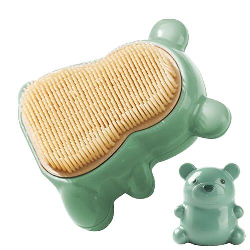Cepillo de uñas de oso, bonitos cepillos de limpieza de uñas con cerdas, ABS y polietileno, fácil de agarrar, limpiador de uñas suave para niños y mujeres, cepillo de lavado diario para el