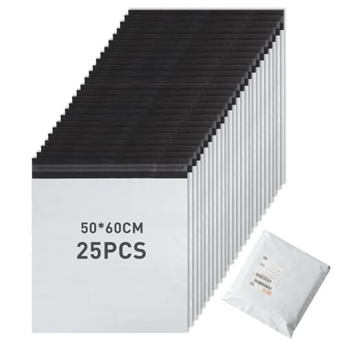 25 Piezas 50x60cm Paquetes para Envíos, Bolsas de Envío Opaques Autoadhesivas, Bolsas para Envíos de Ropa, Sobres de Envío Resistentes al Agua y Humedad, Blanco (Centímetros, 50 * 60)