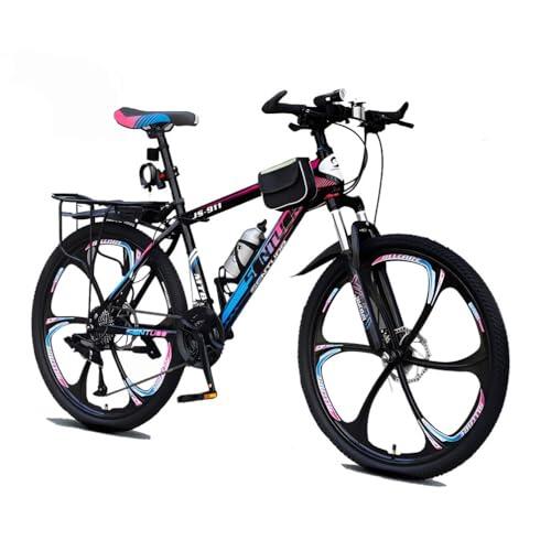 ETUELNOPT Bicicleta Plegable Urbana, Bicicleta de montaña 24-27,5 Pulgadas Freno Disco Doble 21 velocidades Ruedas 6 radios Capacidad 200 kg Multicolor(A,27.5 Inches)