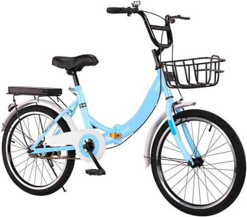 ETUELNOPT Bicicleta Plegable Urbana, Altura Ajustable del Freno Multicolor Acero de Carbono V la Bicicleta Plegable for Adultos los 20in