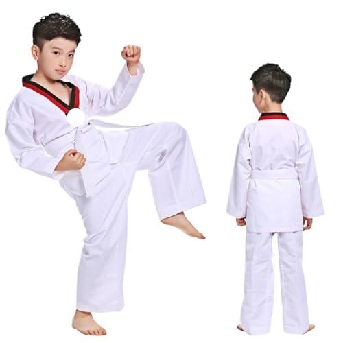 Traje De Judo Trajes de Judo, disfraces, ropa, uniformes blancos Taekwondo, Karate, Dobok, for adultos, uniforme Gi manga larga Unisex(150cm)