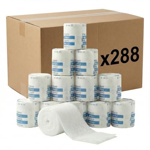 KMINA Venda de Acolchado Sintético (288 unidades, 24 cajas de 12) 5 cm x 2,7 m, Protección para Traumatología