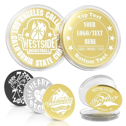 10-100 Moneda Metálica Personalizada de 3 Colores, Moneda Desafío Personalizada al Voltear, Grabado Láser con Foto/Logo/Texto, Regalos Conmemorativos para Novio, Novia, Esposo, Esposa, Hombres