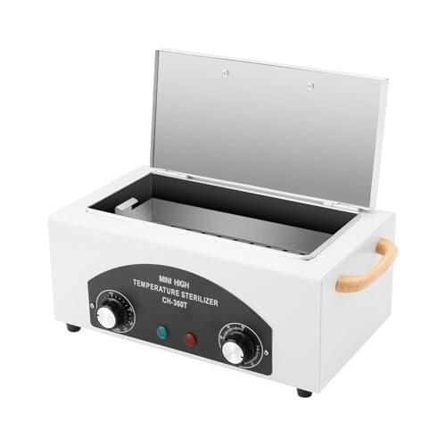 Esterilizador de aire caliente, 300 W, 220 ℃, caja de limpieza de herramientas de metal, rango de tiempo 0-60 minutos, esterilizador de alta temperatura para salones de spa y barberías