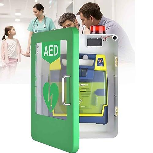 ZGHQHCDRH Armario para DEA, Gabinete DEA, Almacenamiento de Pared con Alarma, luz Emergencia, diseño Esquinas Redondeadas for el hogar y la Oficina