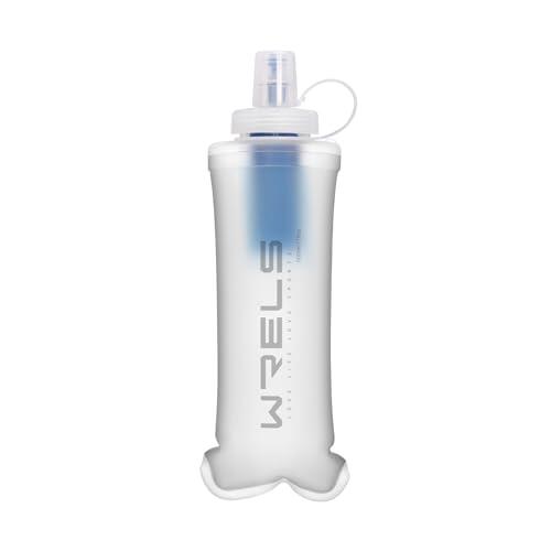 WRELS Botella de filtro de agua plegable, termo suave ultraligero de 500 ml con filtro para camping, senderismo, mochileros, trail running