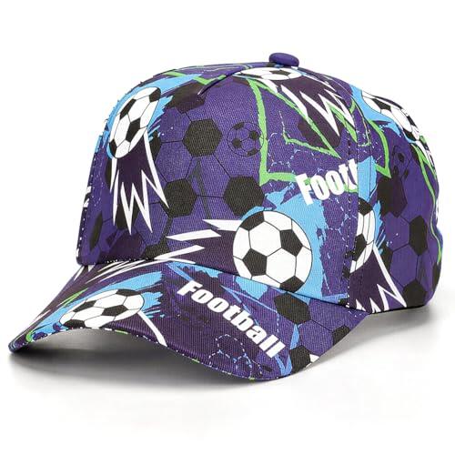 Fútbol Gorra de béisbol para niños, con Gorra Ajustable para Niños UV Protección para Verano, para niños 3-8 años