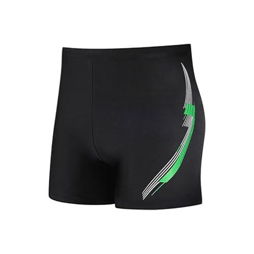 Genérico Traje de Baño Hombre Corto Ajustado Bañador Hombre Boxer Natacion Elastico Talla Grande Piscina Bañador Corto Cordón Playa Short de Baño para Surf Deportivo (Verde, 4XL)