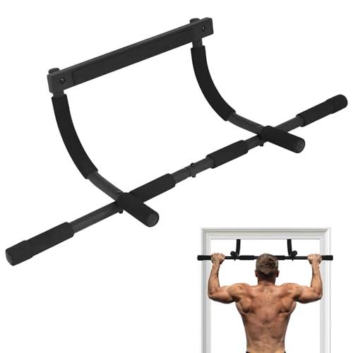ALLINLIFE Barra de Dominadas Puerta Ajustable 60-100cm, Barra Dominadas sin Tornillos para Casa, Soporte hasta 150kg, Pull Up Bar Ejercicio en Casa
