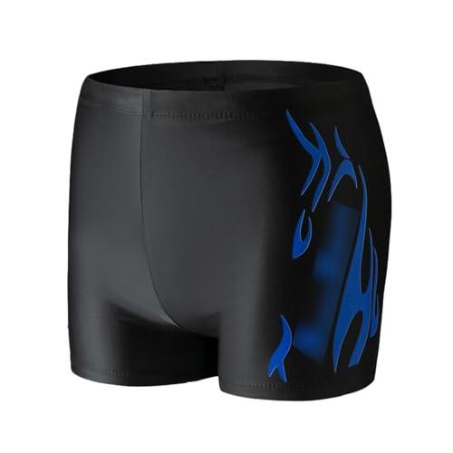Genérico Bañador Hombre Boxer Corto Ajustado Surf Traje de Baño Hombre Elastico Talla Grande Piscina Pantalones Cortos Playa Bañador Corto para Natacion Deportivo (Azul, L)