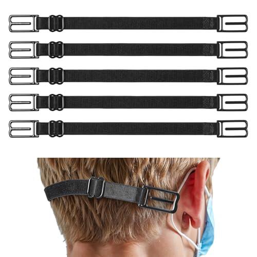 Quesuc 5 Pares Gomas Para Sujetar Manga Extensor Para Mascarilla Silicona Antideslizante Espiral Alivia Dolor Para Adultos Niños 5 Colores