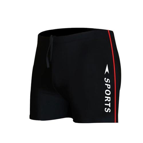 Genérico Bañador Hombre Boxer Playa Corto Ajustado Traje de Baño Hombre Elastico Natacion Bañador Corto Deportivo Ropa de Baño Corto para Piscina Surf (Rojo, L)