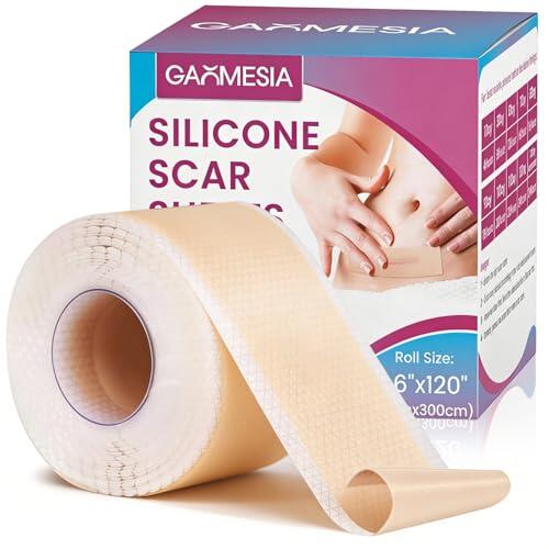 Parches de Silicona para Cicatrices en Rollo 4 x 300 cm, Tiras de Silicona Reutilizables y Recortables, Suaves, Transpirables e Impermeables