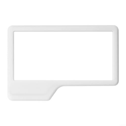 BlesConi Espejo de ducha de silicona inastillable, autoadhesivo a la pared para maquillaje y afeitado, espejo de baño portátil, no necesita ganchos, 5.7 x 3.7 pulgadas (blanco)