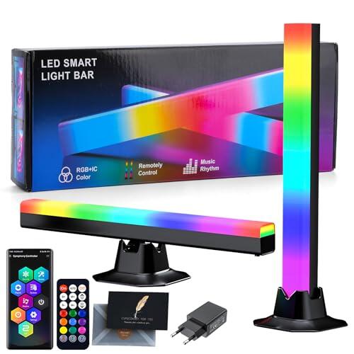 UCAMP Barra Luz LED RGB 2pcs 32cm, Gaming TV Light Bar, Sync Música