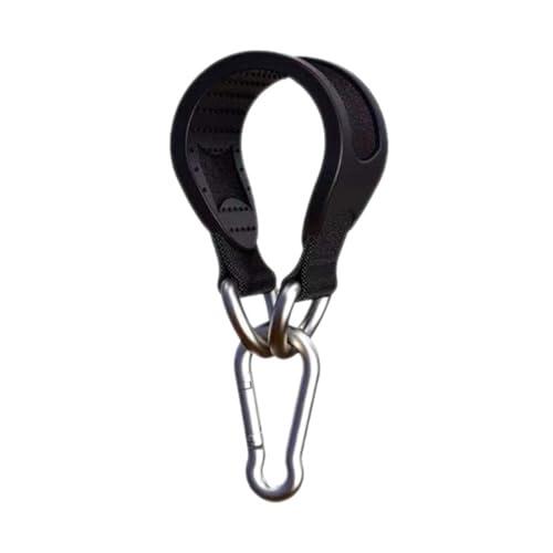 KIXZSAZ Correa de Ejercicio versátil para Entrenar en casa, Gimnasio, Fitness, para Sistema de polea con Cable, mosquetón a presión, para Exteriores, jardín, Camping, Hamaca, Negro, 3.8 x 28 cm
