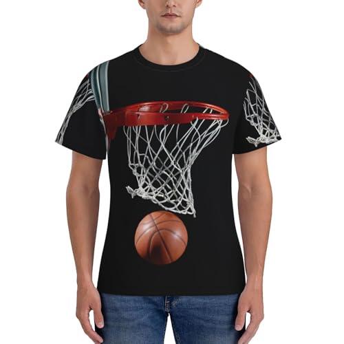 Paquete de camisetas con estampado de baloncesto, camisetas de poliéster frescas y transpirables, camisetas interiores para hombre, Negro, 3XL