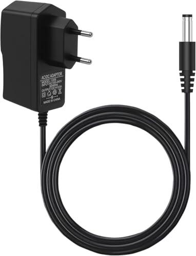 12V 0.5A Alimentación, 12V 0.5A Adaptador de Corriente, Fuente de Alimentación Universal AC 100–240V a DC 6W con Conector 5.5x2.1mm, 6W Adaptador Corriente para Cámaras CCTV Tiras LED Router, 1 M