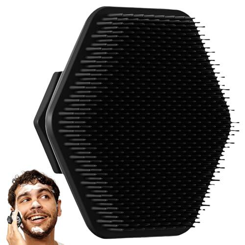GWEOR Cepillo Limpiador Facial de Silicona, Limpieza Profunda de Poros y Exfoliación Suave, Cepillo de Masaje Manual para Hombre y Mujer, Herramienta de Cuidado Facial (Negro, 1 Pieza)