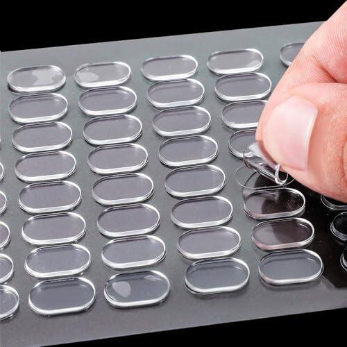 HJZHII 320 unidades de puntos adhesivos de doble cara, 13 x 8 mm, almohadillas adhesivas transparentes, autoadhesivas, redondas, adhesivas, extraíbles, para casa, oficina, manualidades, decoración de