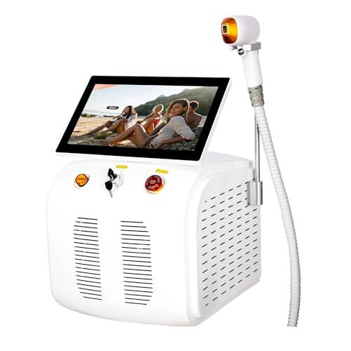 Máquina Depilación Láser Diodo 808nm DepilacióN Laser Profesional Apto para el rostro, el cuerpo y la zona del bikini; adecuado para todo tipo de pieles (blanco)
