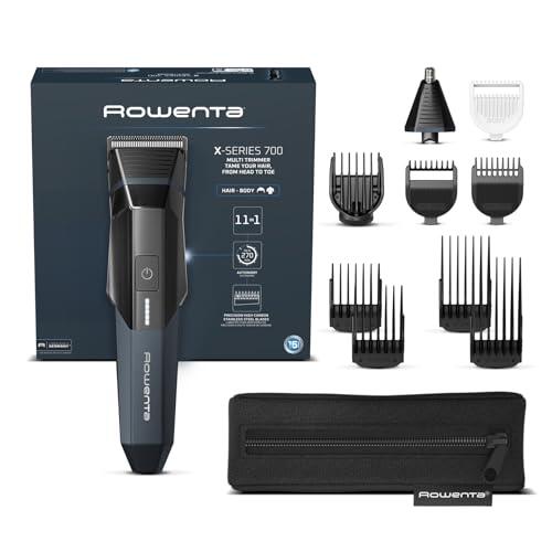 Rowenta X-SERIES 700, Recortadora 11 en 1, Barba, Pelo, Orejas, Nariz y Cuerpo, Autonomía de 270 min, Cuchillas afiladas de acero inoxidable con alto...