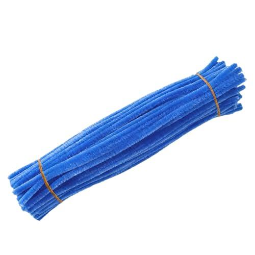 Kit De Flores Limpiapipas - Tallos De Chenilla Flexibles, Paquete De 100 Piezas De Un Solo Color, Felpa Antidesprendimiento + 30 Cm De Longitud, Alambre Sintético De Alta Densidad - Para Hacer Y Escul