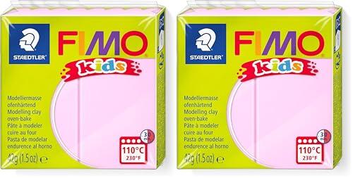FIMO 8030-25 - Pasta de modelar, color rosa oscuro (Paquete de 2)