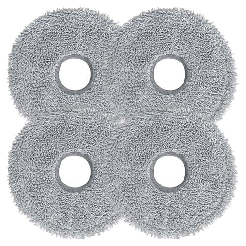 Almohadillas de repuesto compatibles con Conga 10090 AI Spin Evolution For Ultra Power, paños de limpieza de microfibra para Revolution, toallas de piso lavables para pelo de mascotas (paquete de 4)