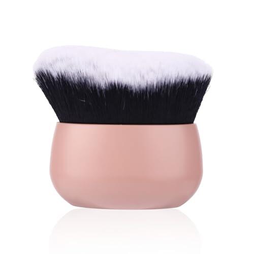 Brocha Autobronceadora, Brocha Corporal Ultrasuave y Densa para Maquillaje Bronceador Colorete Solar y Base de Maquillaje (Rosa)